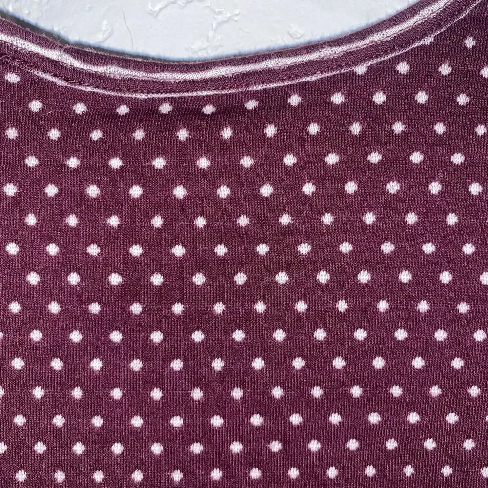 Harper Canyon Maroon Polka Dot Sweater Dress